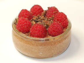 Chocolate Mousse with Raspberries