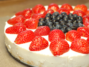 No Bake Pineapple & Berry Cheese Cake