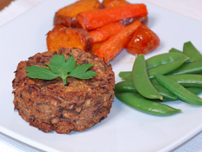 Roasted Mushroom and Lentil Cakes